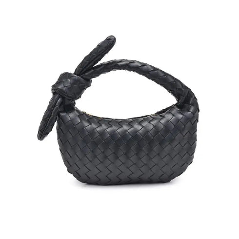 Lizbeth Woven Knot Clutch - Urban Expressions - Black